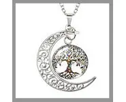 2020 nouveau arbre de vie lune collier v